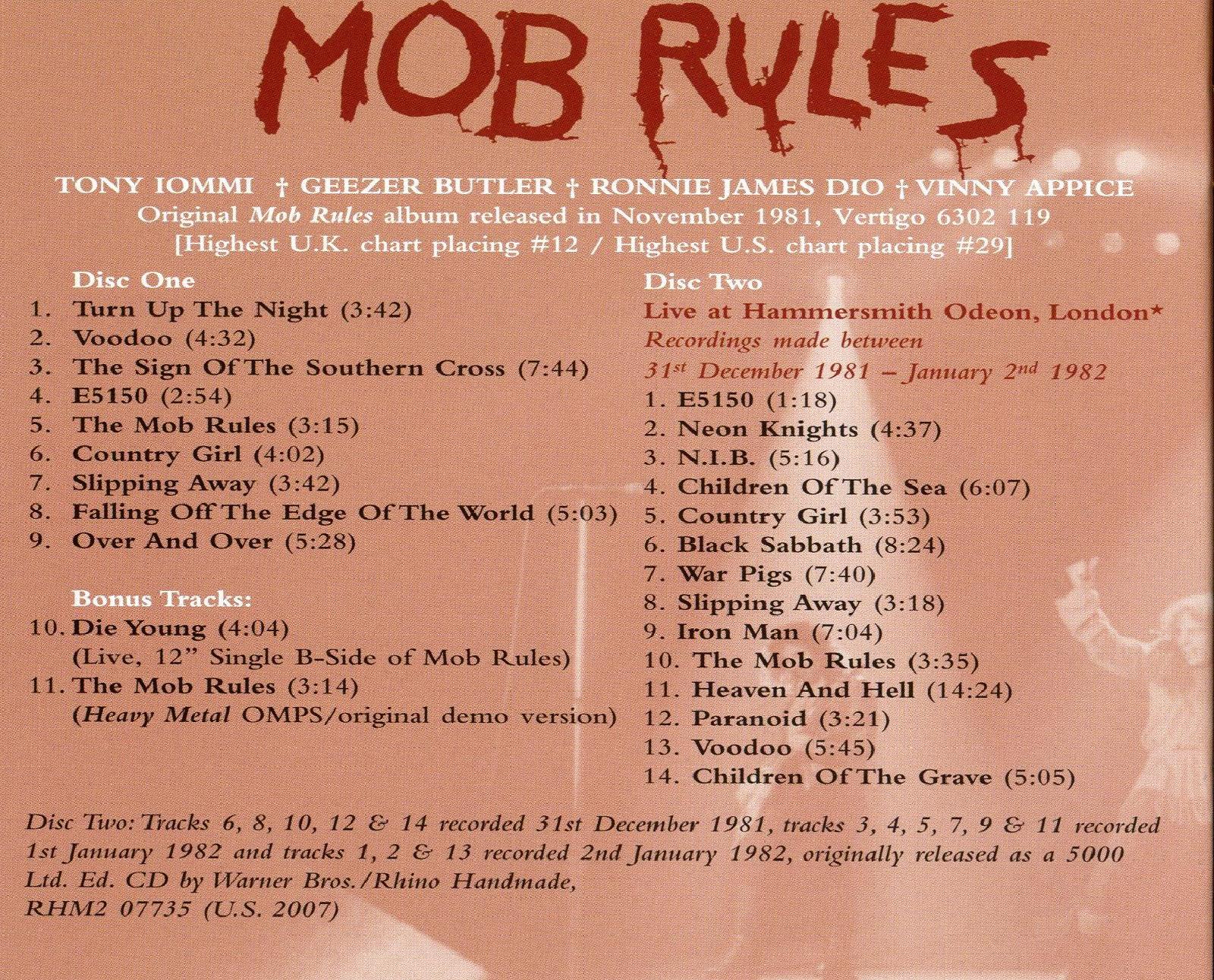 Mob Rule No Cd Crack