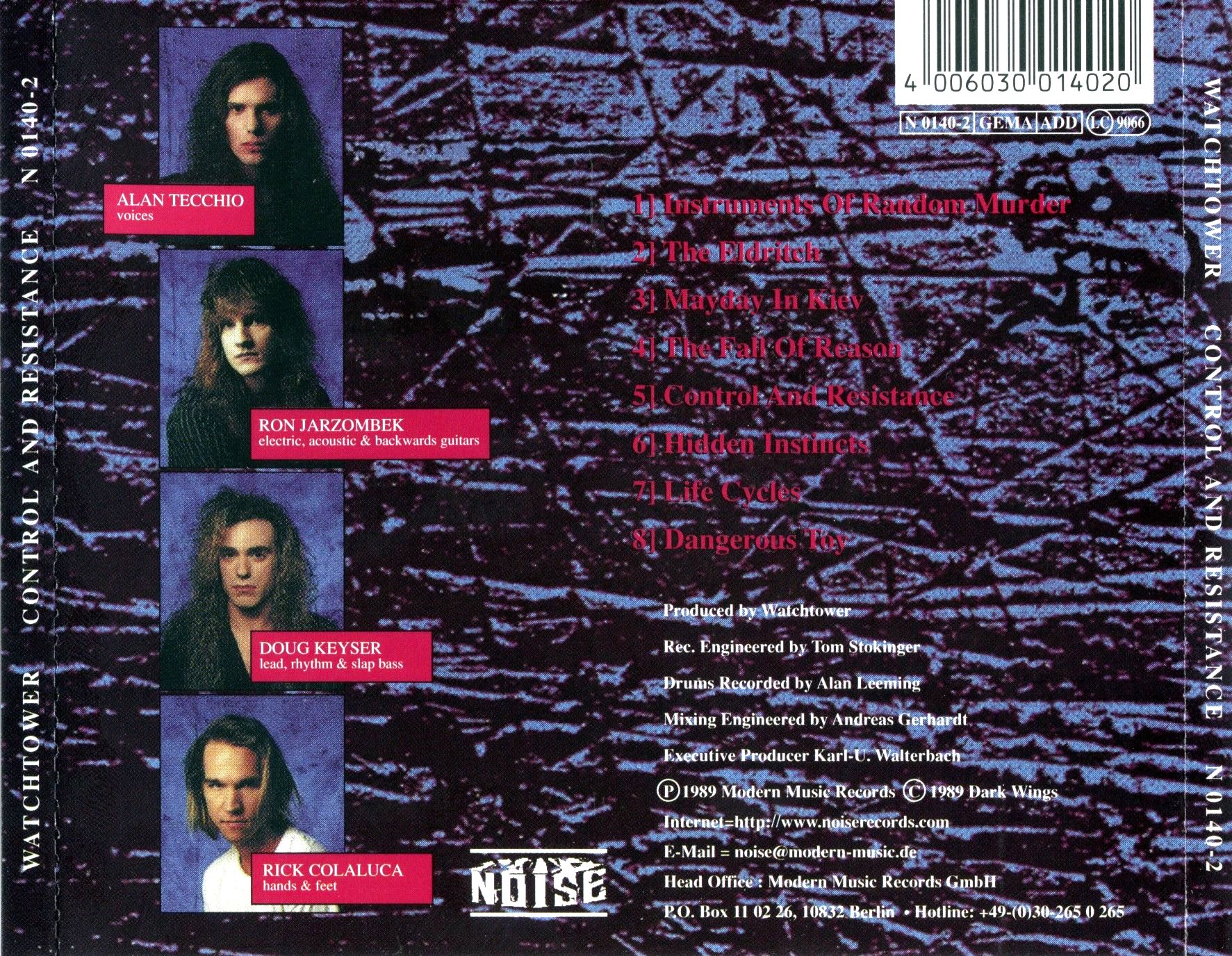 Boneyard Metal: 80's Metal: WatchTower (USA) - Control And 